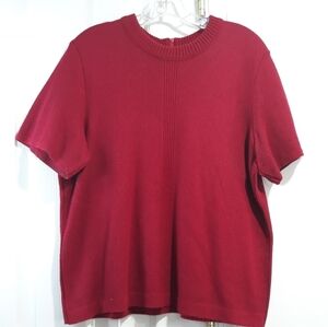 Vintage Mita knit short Sleeve Zippered Sweater Size 1X
